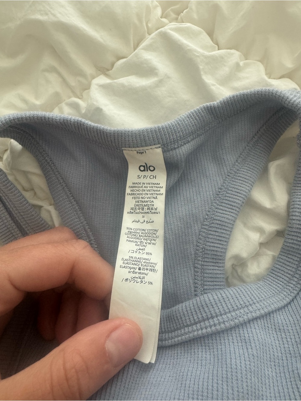 ALO Yoga Ribbed Racerback Crop - Picture 2 of 3